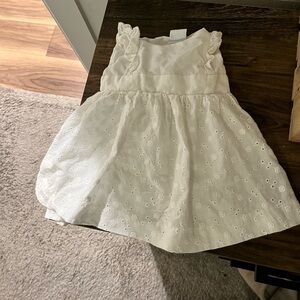 Edgehill Collection White Eyelet Newborn Dress